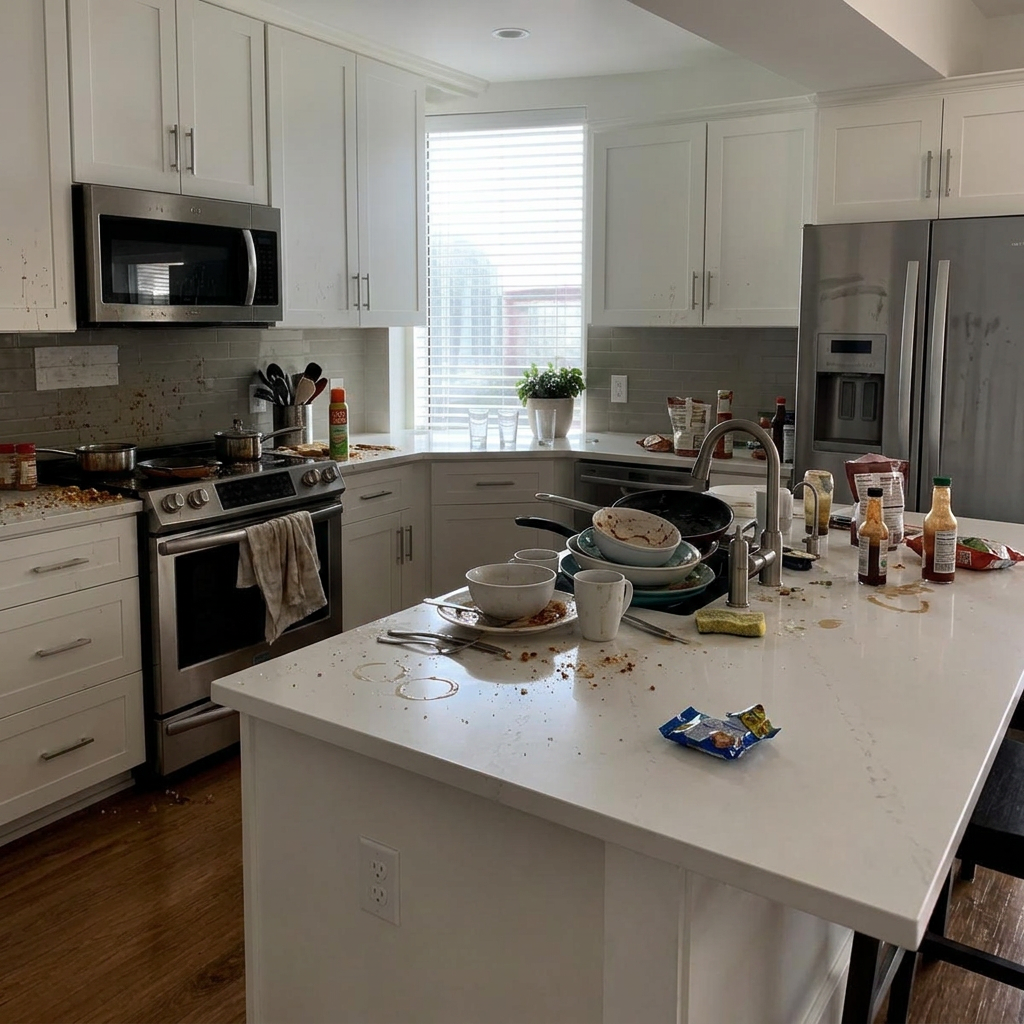 Kitchen Deep Clean before cleaning